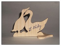Príležitostný darček z lásky kačica labuť